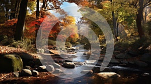 Dell Autumn Splendor: A Hotorealistic Shot With Canon Eos-1d X Mark Iii