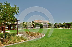 Delma Park in Abu Dhabi green flat area