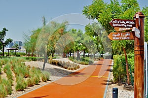 Delma Park - athletic orange elastic path