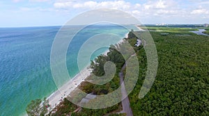 Delnor Wiggins State Park from the air, Florida photo