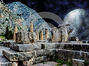 Mystical Night at Delphi,Greece