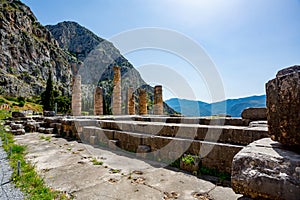 Delphi, Greece. Temple of Apollo