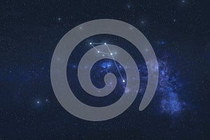 Delphinus constellation in outer space photo