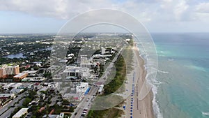 Delray Beach, Amazing Landscape, Aerial Flying, Florida`s Atlantic Coast