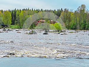 Delta of Dalalven river in southern norrland. Spring in Sweden. Scandinavia photo
