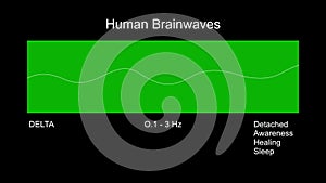 Delta Human Brain Waves Diagram.