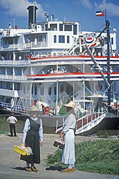 The Delta Queen, a relic of the steamboat era of the 19th century, still rolls down the Mississippi River