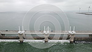 Delta works in The Netherlands, Neeltje Jans Oosterscheldekering in Zeeland, Walcheren.