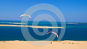 Deltaplane Beach sea France sky dune pila photo