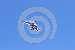 Deltaplane in the clear sky