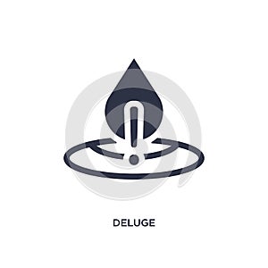 deluge icon on white background. Simple element illustration from weather concept