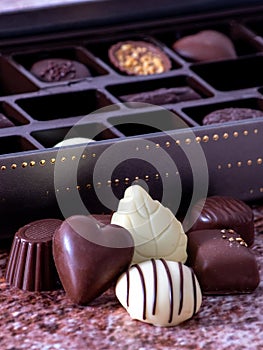 Deluxe box of chocolates for a gift