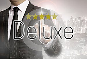Deluxe is shown by businessman concept