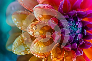 Delve into the world of creativity with a vibrant color flower showcased in a macro close-up, forming an abstract