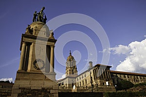 The Delville Wood War Memorial Replica In Front Of The Union Buildings