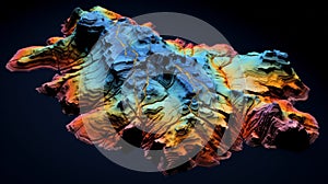 DEM digital elevation model. GIS lidar product made after proccesing aerial pictures taken from a drone by mapping photo