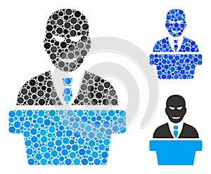 Demagogue Composition Icon of Round Dots