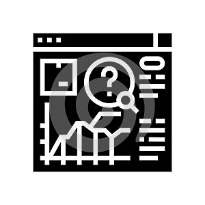 demand forecasting logistic manager glyph icon vector illustration