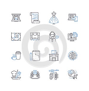 On-demand line icons collection. Instantaneous, Fast, Immediate, Convenient, Automatic, Quick, Prompt vector and linear