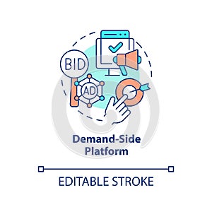 Demand-side platform concept icon