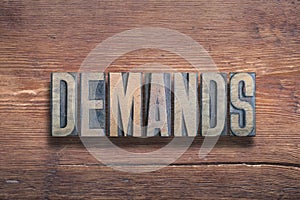 Demands word wood photo