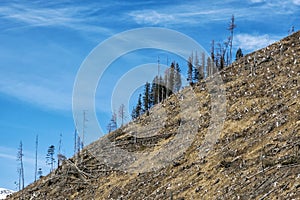 Demanovska valley in Low Tatras mountains, Slovakia, hiking theme