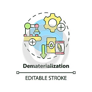 Dematerialization concept icon