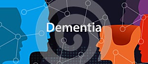 Dementia alzheimer brain neurology health problem head thinking concept