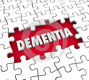 Dementia Puzzle Pieces Hole Aging Memory Loss Alzheimer's Diseas