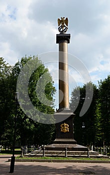 Demidov`s pillar is a monument to Pavel Demidov, the founder of the Yaroslavl Demidov school of higher Sciences. Erected in 1829