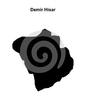 Demir Hisar outline map