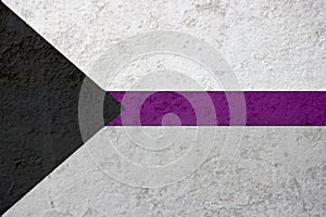Demisexual Flag painted on concrete wall background. demisexual behavior concept