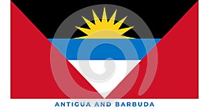 The national flag of Antigua and Barbuda photo