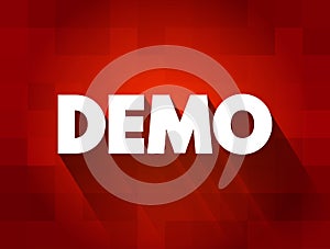 Demo text quote, concept background