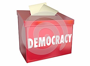 Democracy Freedom Choice Vote Ballot Box