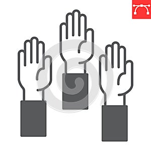 Democracy glyph icon