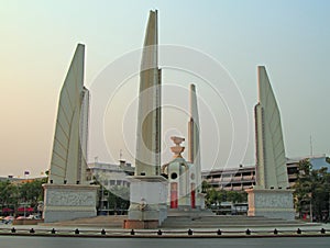 Democracy monument in the capital of Thailand