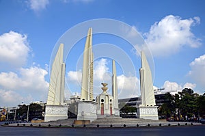 Democracy of Monument and four wing-like structures which guard the Constitution, representing the four branches of the Thai armed