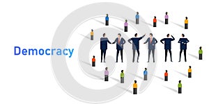 Democracy system of government by population through elected representatives select senate politician