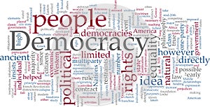 Democracy word cloud