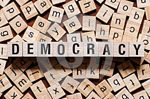 Democracy word concept