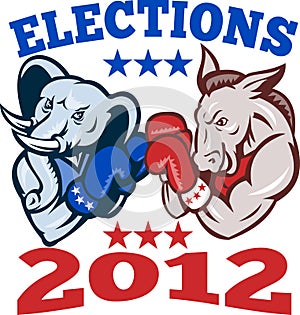 Democrat Donkey Republican Elephant Mascot 2012