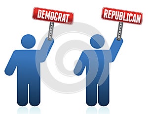 Democrat and republican icons photo