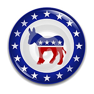 Democratic Party Logo Badge