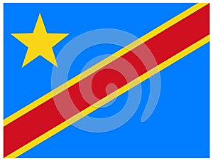 Democratic Republic of the Congo or DR Congo flag photo