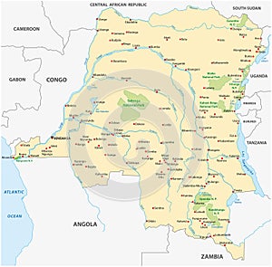 Democratic republic congo map