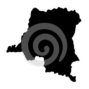 Democratic Republic of the Congo map silhouette vector illustration photo