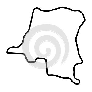 Democratic Republic of the Congo simplified vector outline map