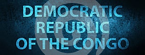 Democratic Republic of the Congo special blue banner background