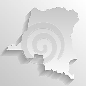 Democratic Republic of the Congo vector country map silhouette